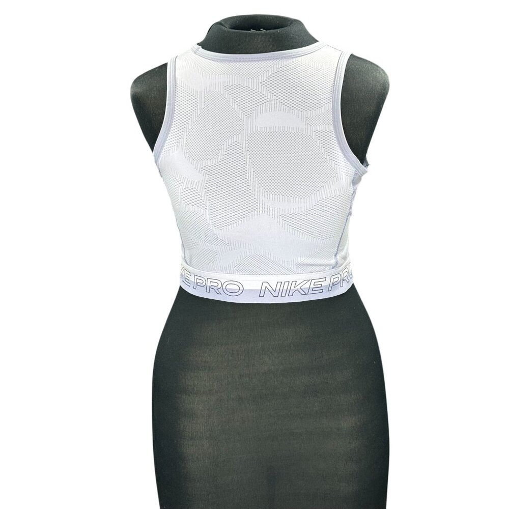 Nike Pro Dri-Fit Womens Purple Sleeveless Crop Top Sports Bra Size S